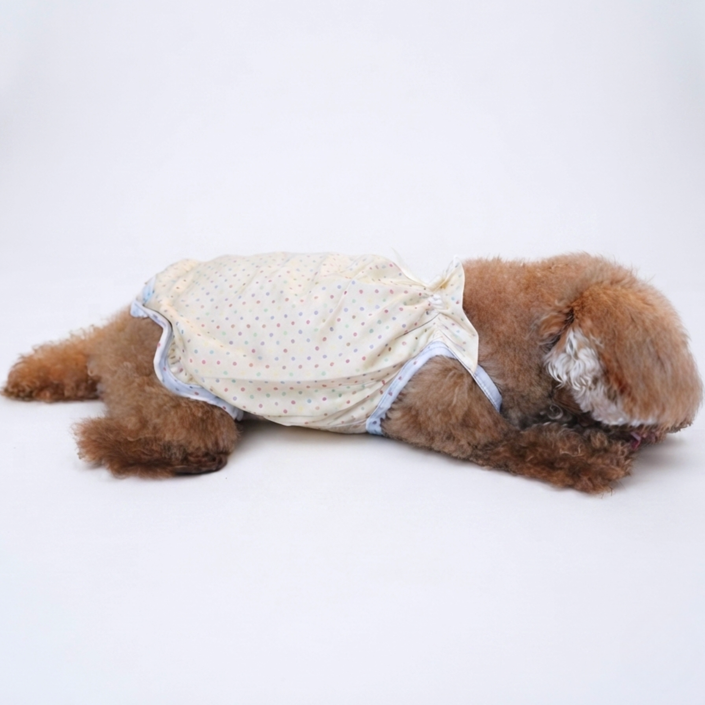犬服 小型犬｜ドット柄リボンロンパース