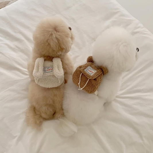 もこもこボア ミニリュック｜犬用リュック お散歩バッグ