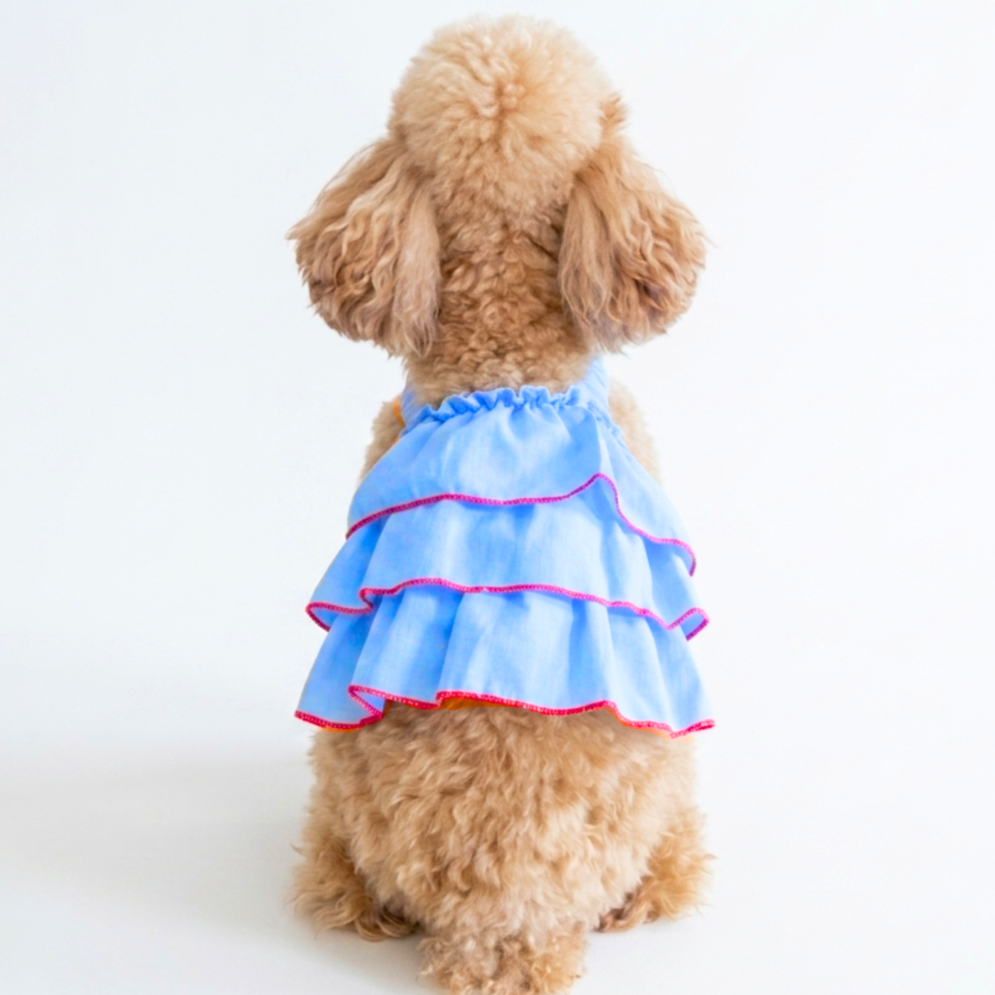 犬服 小型犬｜3段フリルシフォン キャミソールトップス
